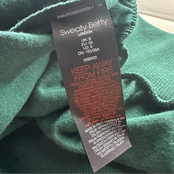 NWT Sweaty Betty Delight Luxe Fleece Pullover Sweatshirt Retro Green - Small - Picture 9 of 13